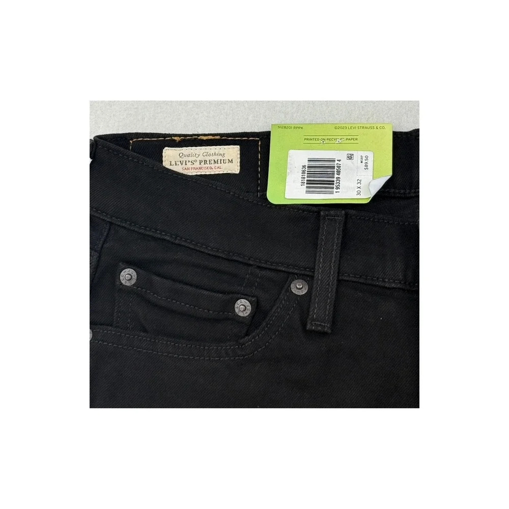 Levis Premium 541 Athletic Taper Men's Jeans 30x32 Black Flex Eco Stretch New